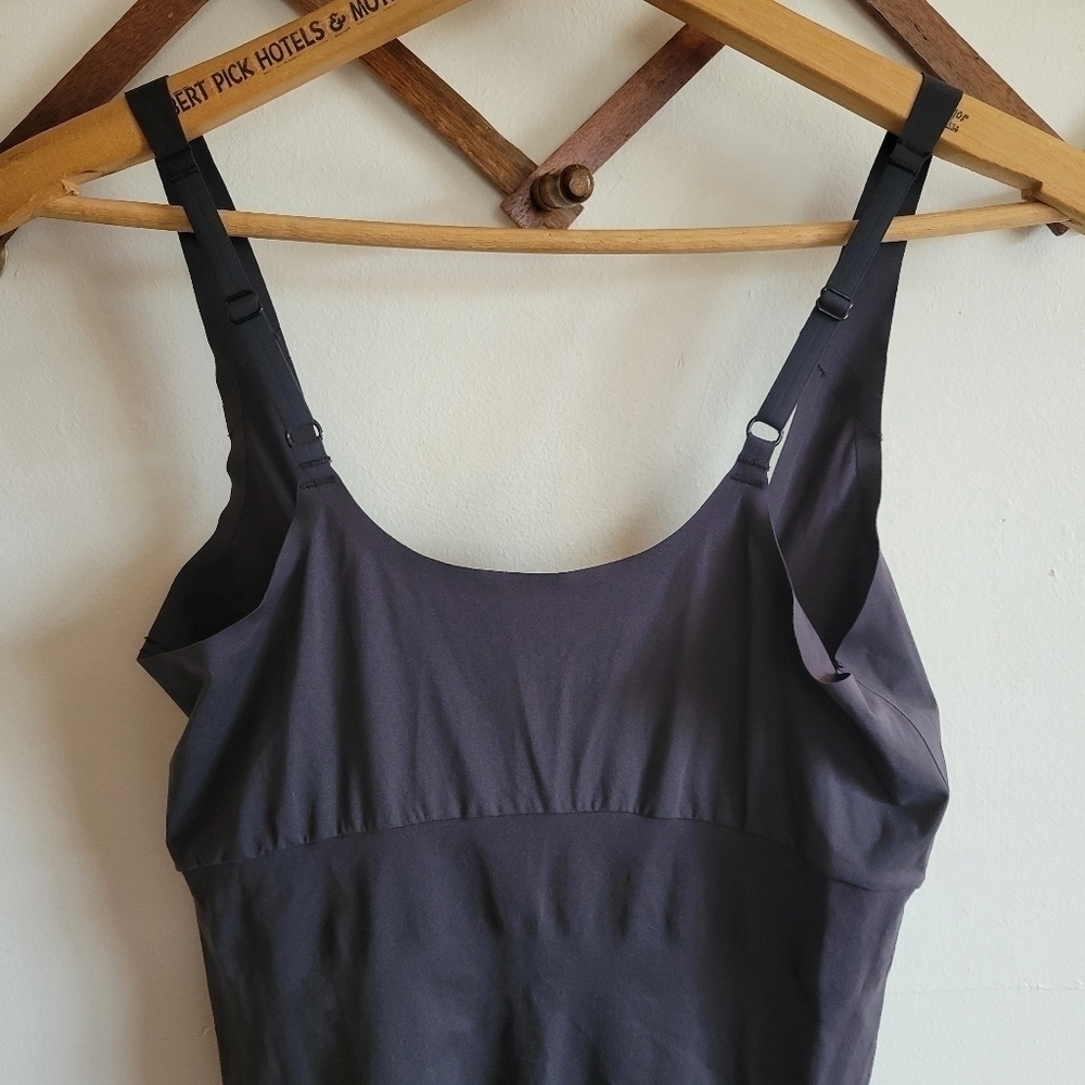 Spanx Shapewear One Piece Tank Top Shorts Black Compression 1X - Picture 12 of 13